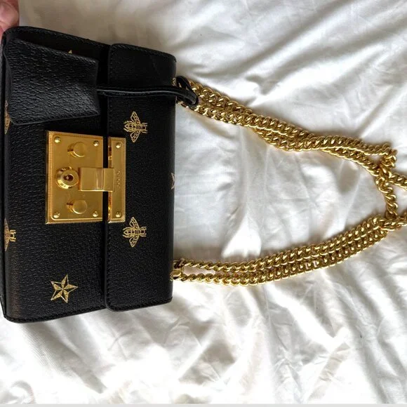 Gucci Calfskin Padlock Small Should Bag with Bee and Star Printed - Picture 7 of 7